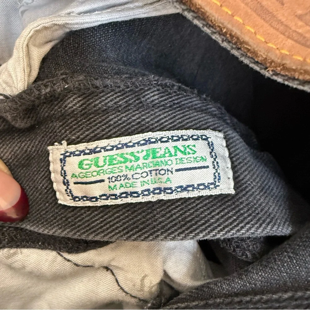 Guess High Rise Women’s Jeans in Washed Black - Picture 5 of 10